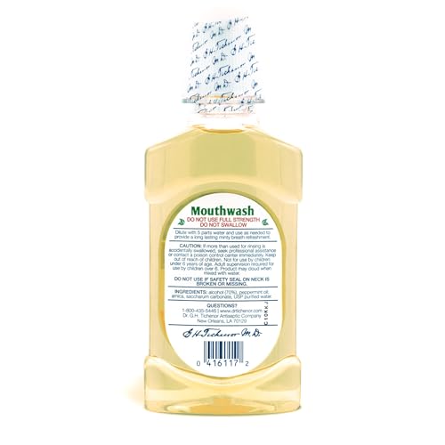Dr. Tichenor's Peppermint Mouthwash Concentrate 8 Fl Oz (Pack of 3)