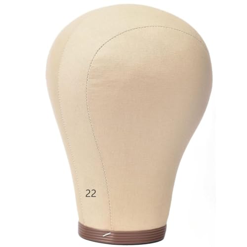 22-Inch Brown Cork Canvas Mannequin Head for Wig Styling