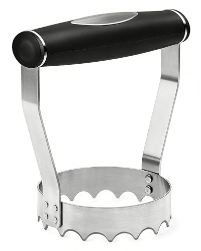 Vosturdy Ergonomic Stainless Steel Hand Chopper - 3 Inch Manual Vegetable & Nut Cutter