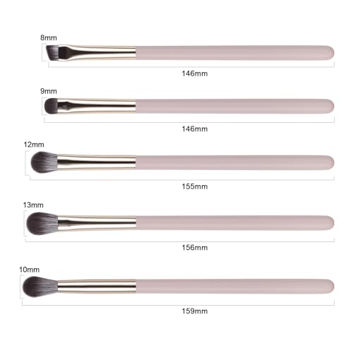 5-Piece Eye Makeup Brush Set - Professional Blending Brushes