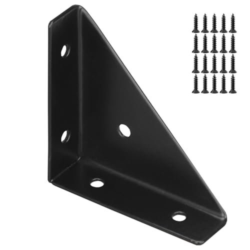 L&M Heavy Duty Triangular Shelf Brackets - 4 Pack Metal Support