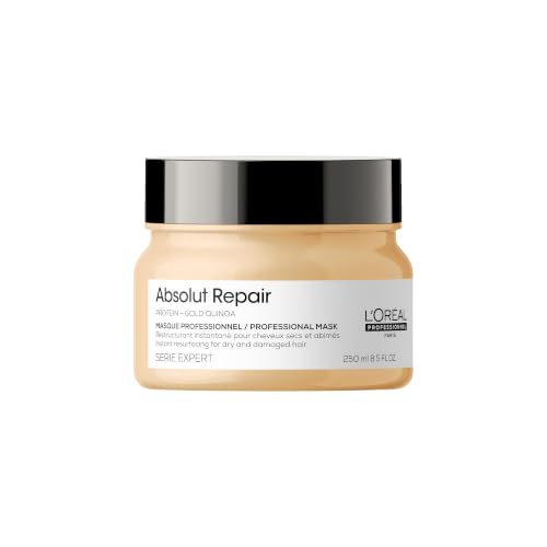 L'Or?al Professionnel Paris Absolut Repair Mask - Nourishing Protein Treatment For Dry & Damaged Hair, Hydrates, Repairs Damage & Adds Hair Shine, Color Safe