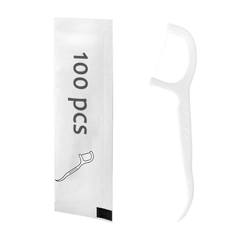 Eyxformula Individually Wrapped Floss Picks - 100 Count Travel Dental Flossers