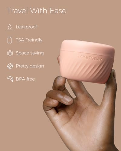 TakeToday 3oz Leak-Proof Silicone Travel Containers, 4-Pack - TSA Approved