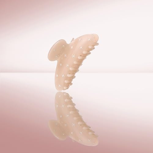 Milky Nude Rhinestone Claw Clip - Large Sparkling Hair Accessory