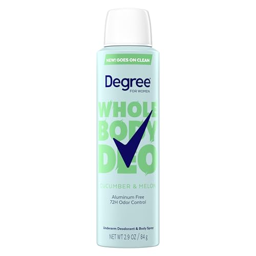 Degree Women’s Whole Body Deodorant Spray - Cucumber & Melon, 72H Odor Protection