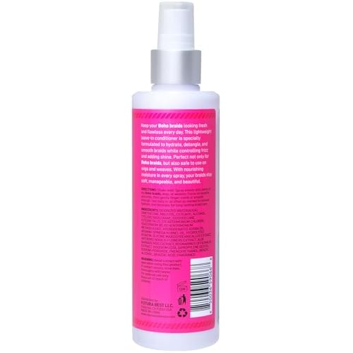 Nicole & Alyssa Leave-In Conditioner Spray for Boho & Crochet Styles, Lightweight Moisturizing Detangler, Curl-Friendly Formula, Frizz Control & Shine, No Rinse, for Human & Synthetic Hair