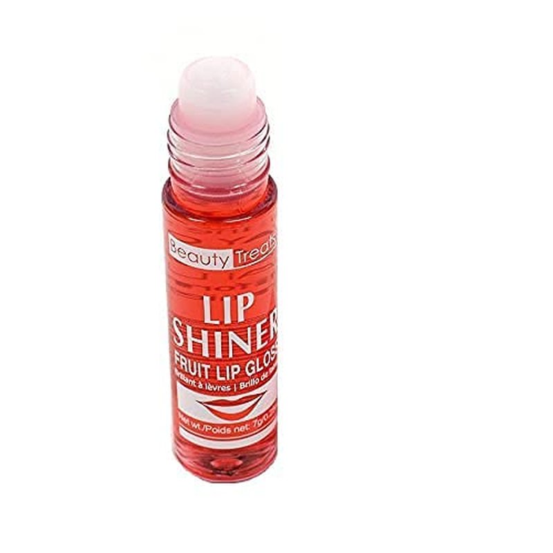 Beauty Treats Lip Shiner Roll-On Fruit Lip Gloss - 6-Piece Assortment Set, 0.25 Oz Each | Moisturizing & Flavorful