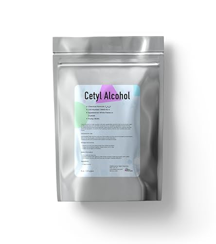 Cetyl Alcohol Cosmetic Grade 8oz - Emulsifying Wax for Skin & Hair Care