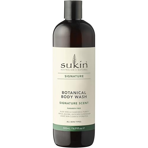 Sukin Signature Body Wash, Soap-Free Botanical Shower Gel, 16.9 Fl Oz