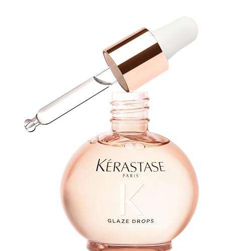 Kerastase Gloss Absolu Glaze Drops Anti-Frizz Hair Oil - Adds gloss and shine, nourishes and hydrates hair, with Hyaluronic Acid and Glycolic Acid, For All Hair Types
