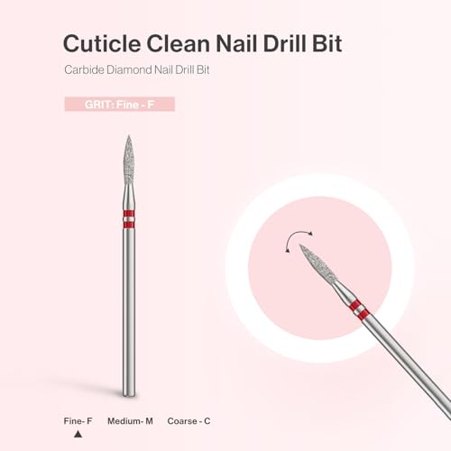 MelodySusie 2mm Flame Shape Cuticle Cleaner Nail Drill Bit