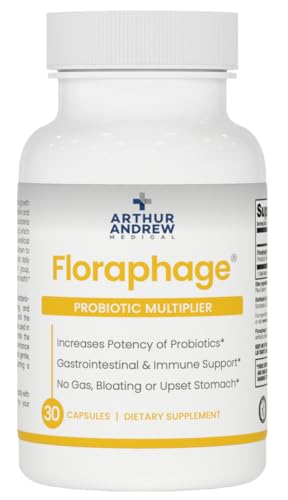 Arthur Andrew Medical Floraphage 30 Capsules - Bacteriophage Prebiotic for Digestive & Immune Support, Pack of 30
