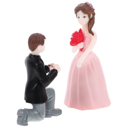 Wedding Doll Figurine Cake Topper - Bride & Groom Resin Ornament