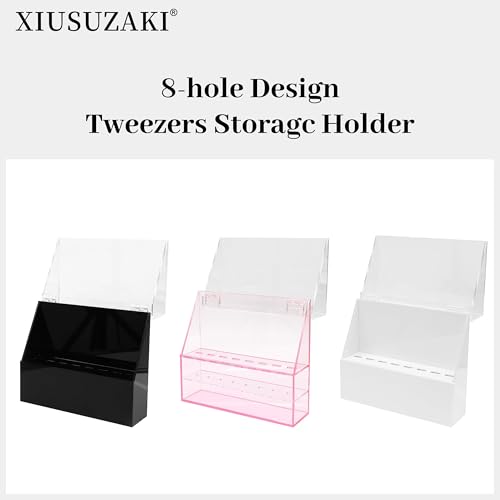8-Hole Eyelash Tweezer Storage Box - Dust-Proof Professional Lash Case