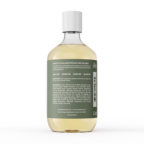 Deep Steep Rosemary Mint Bubble Bath - 17oz Soothing Formula