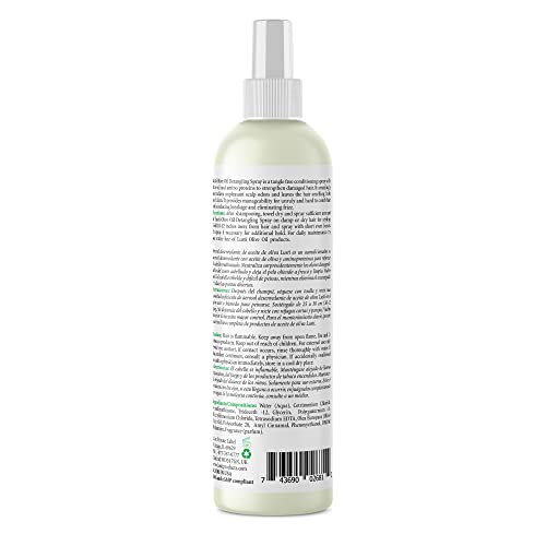 Lusti Olive Oil Detangling Spray for Damaged Hair – Anti-Frizz & Strengthening Leave-In
