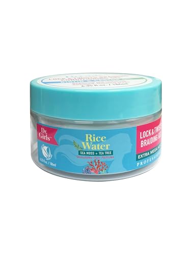 Dr. Girls Rice Water Lock & Twists Hair Gel - Strong Hold for Braids & Edges