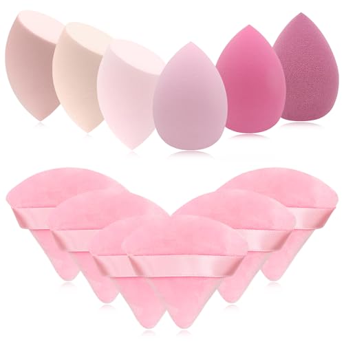 Professional Makeup Sponge Set - 12 Soft Blending Applicators