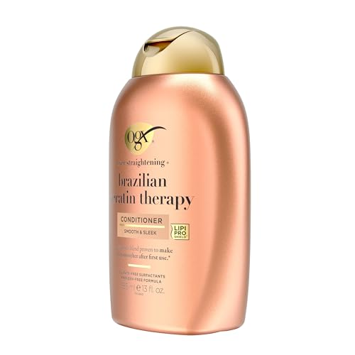 OGX Ever Straightening + Brazilian Keratin Conditioner 13 Fl Oz - Smoothing & Hydrating