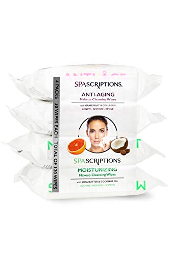 Global Beauty Care Cleansing Makeup Wipes 120 Count Bulk Travel-Friendly - Moisturizing & Anti-Aging