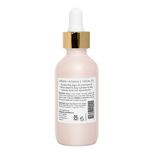 Pearlessence Argan & Vitamin E Facial Oil 1.83 Fl Oz - Nourishing Hydrating Skin Care