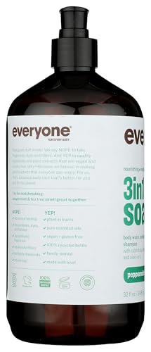 Everyone 3-in-1 Tea Tree Peppermint Soap - 32 oz Natural Cleanser