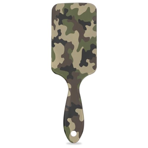 LOMBARDIDEN Camo Detangling Hair Brush for Kids & Adults, Wet & Dry Hair