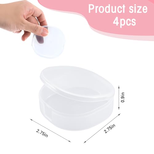 Travel Cotton Pad Holder - 4Pcs Portable Cosmetic Dispenser