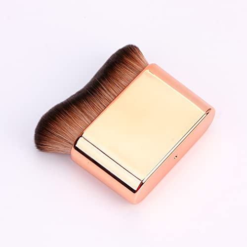 Yoseng Rose Gold Self Tan Brush - Vegan Kabuki for Face & Body, Streak-Free Application