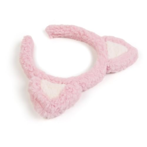 Huachi Plush Cat Ears Headband - 2 Pack for Makeup & Spa