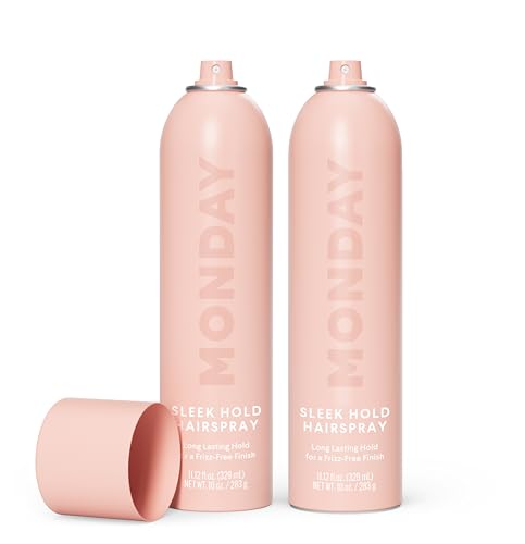 MONDAY HAIRCARE Sleek Hold Hairspray - 10 oz (2 Pack) for Frizz Control