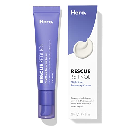 HERO COSMETICS Rescue Retinol Night Cream for Uneven Texture - 1 Fl Oz