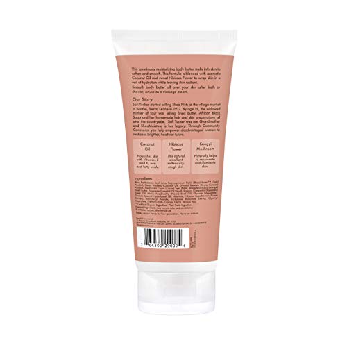 SheaMoisture Coconut & Hibiscus Body Butter - Hydrating Skin Care (6 oz)