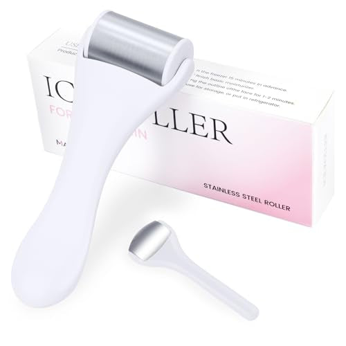 MAANGE 2-Pack Ice Face & Eye Rollers for Puffiness & Skin Care - White