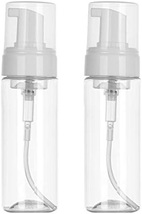 Foaming Dispenser Spray Bottle - 7oz Transparent Plastic Foam Pump | Travel Soap Container (2-Pack)
