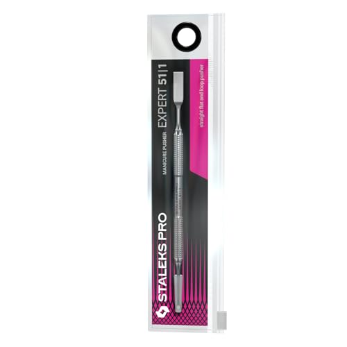 Staleks Pro Expert 51 Cuticle Pusher Tool – Ergonomic Stainless Steel Manicure Tool