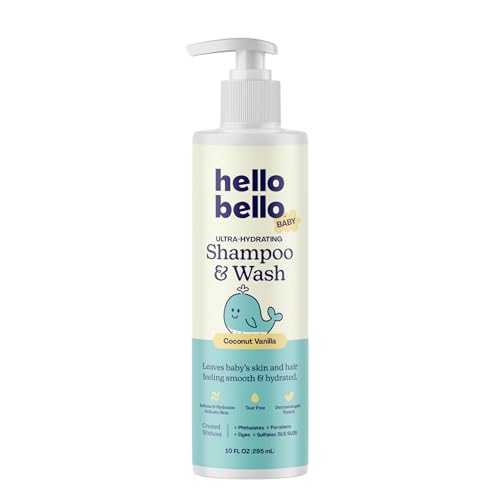 Hello Bello Baby Shampoo & Body Wash, Coconut Vanilla, 10oz