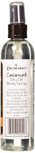 Cococare Coconut Dry Oil Body Spray, 6 Oz - Moisturizing Travel Size