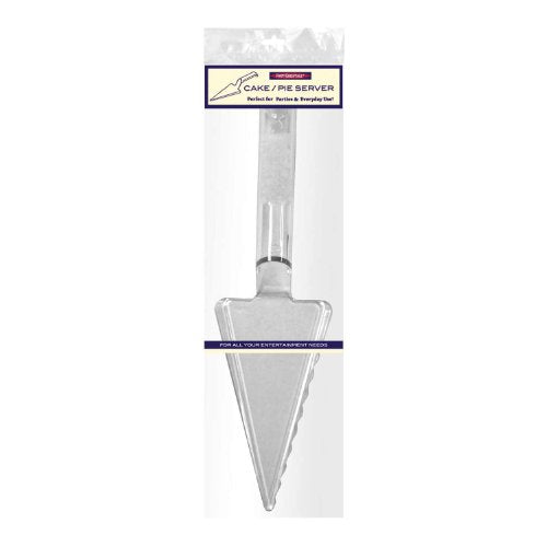 Heavy Duty Plastic Cake Server - Clear Pie Cutter Spatula, 11 inch