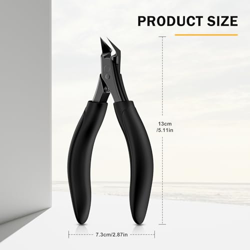 BEZOX Toenail Clippers for Thick Nails with Long Soft Grip Handle