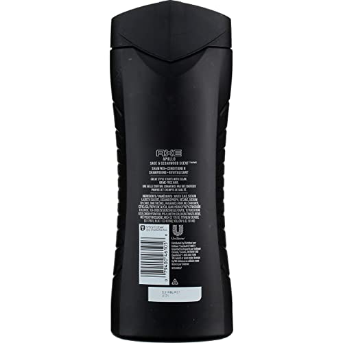 Axe Apollo 2-in-1 Shampoo & Conditioner, Sage & Cedarwood, 16 oz (2 Pack)