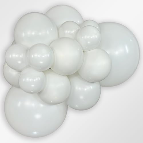 Sempertex White Latex Balloons - 18 Inch, 6 Pack for Parties