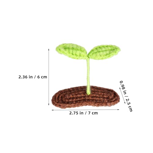 Bean Sprout Hair Clips - Hand-Knitted Woolen Plant Hair Accessories for Teens & Women
