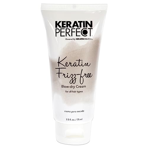 Keratin Perfect KP Frizz-Free Blow-Dry Cream - Anti-Frizz Hair Treatment 2.5oz