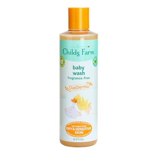 Childs Farm OatDerma Baby Wash 8.4 Fl Oz - Fragrance-Free, Soothing for Eczema-Prone Skin