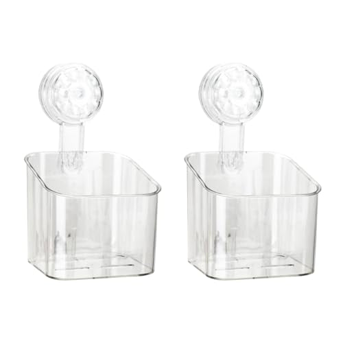 Acrylic Shower Caddy with Suction Cups - 2 Pcs No Drill Shelves