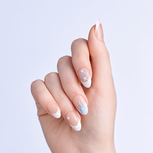 imPRESS Kiss Aura Press On Nails - Medium Almond, 30 Count