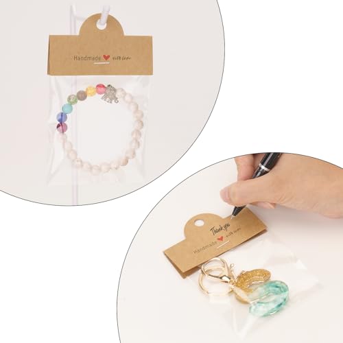 100 Pcs Jewelry Packaging Set with Clear Bags & Display Cards