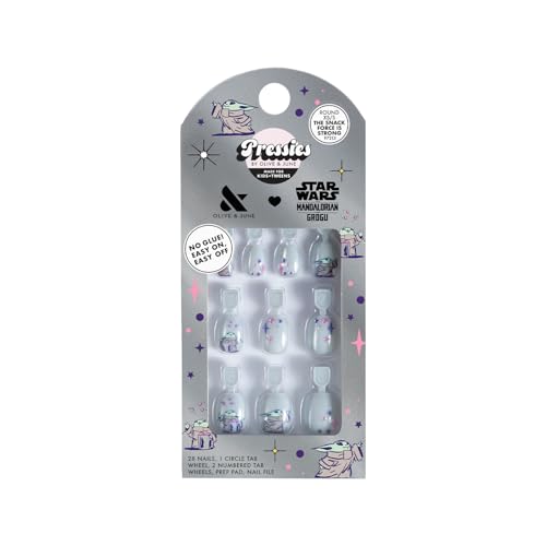 Olive & June Kids Pressies Press-On Nails - The Snack Force is Strong, Easy No-Glu Manicure for Tweens